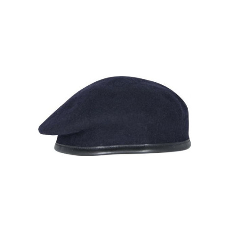 Navy blue beret silk - -,