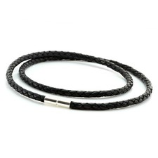 Mens Leather Necklace-Genuine