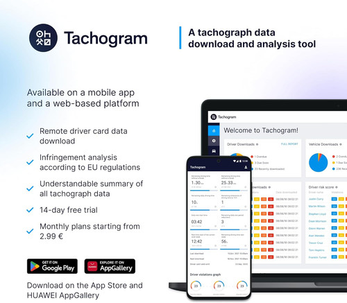 Tachogram tachograph card - tachogram,