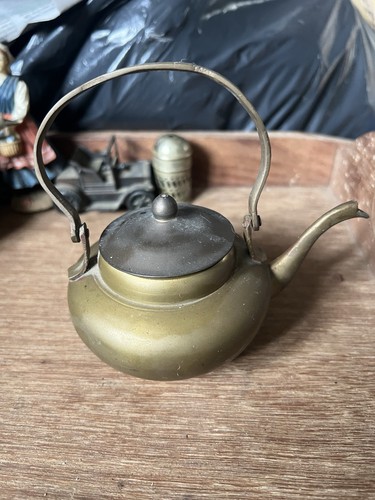 Vintage brass kettle - vintage,