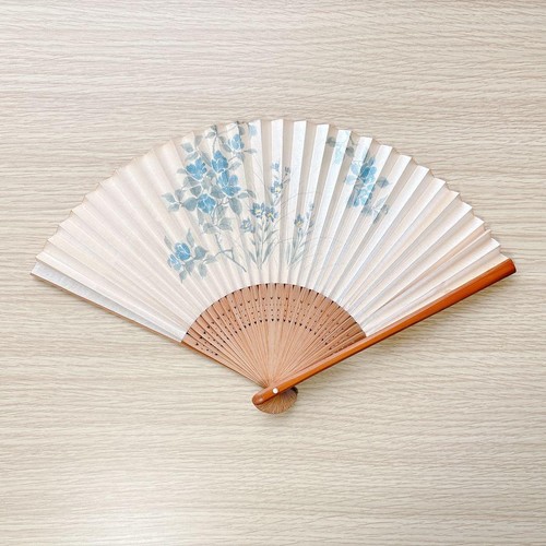 Floral pattern fan mid size - floral,