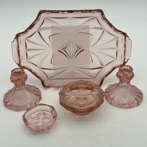 Vintage 1930s art deco pink - vintage,