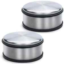 1KG Stainless Steel Heavy Duty Door Stopper Round Rubber Bumper Protector Wedge