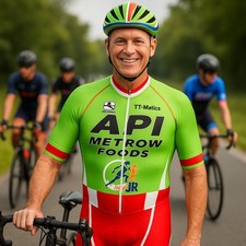 Giordana Vero Short Sleeve Skinsuit XL – API Metrow Foods – Time Trial Tri Suit 