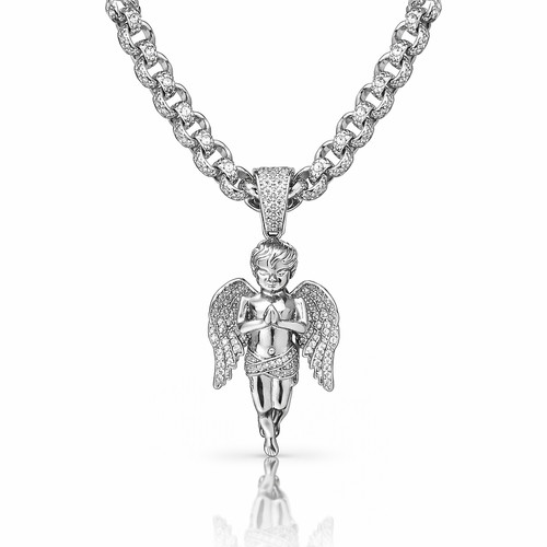 925 silver layered angel - silver,
