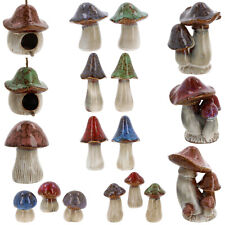 Magical Ceramic Mushroom Ornaments Gift Indoors or Garden Patio or Balcony