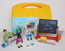 2019 Playmobil School Set City Lights in Yellow Carry Case +Instructions 70314  