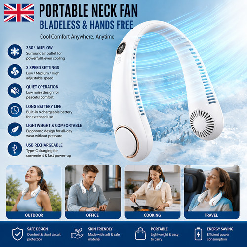 Neck fan bladeless usb - neck,