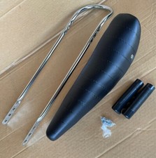 20" BLACK Lowrider Vinyl Bicycle BANANA SEAT, Grips and Sissy Bar Bundle