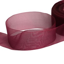 20 Meters Organza Ribbon Woven Edge 6/10/15/25/38MM Sheer Chiffon Crafts Wedding
