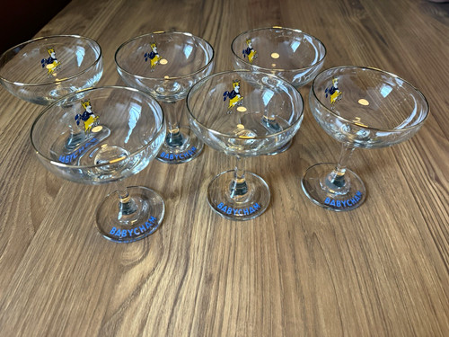 Babycham set glass coupe - set,
