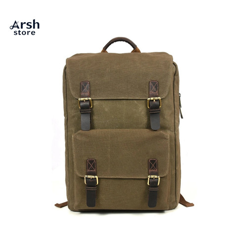Olive canvas leather chef - leather,