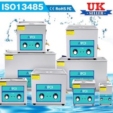 Mechanical Ultrasonic Cleaner Ultra Sonic Bath Cleaning Tank Timer Heater UK