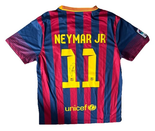 Neymar rare hand signed fc - neymar, jr