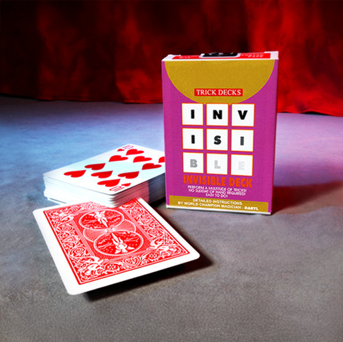 Bicycle invisible deck - invisible, (red)