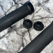 Black Lock On Cruiser GRIPS  7/8" MTB BMX Bike Vintage Schwinn Bicycle Chopper 