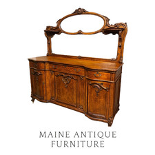 Antique Oak Sideboard, Carved