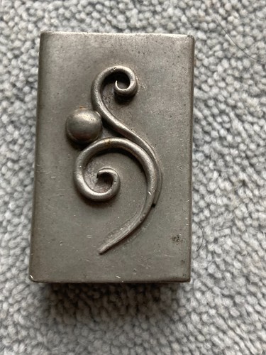 Vintage pewter matchbox - vintage, holder