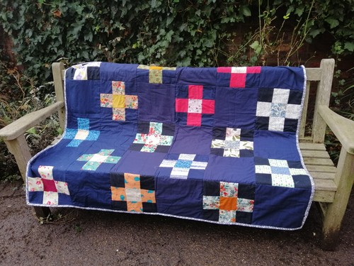 Patchwork quilt blanket throw
