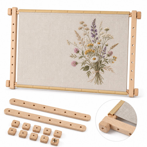 Wood scroll frame embroidery - wood,