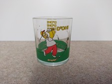 Nutella The Simpsons Collectable Glass Tumbler 2000 Homer Golf D'OH! 8cm Rare