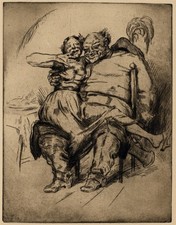 Walter Tiemann (1876-1951) Signed Etching - Falstaff Shakespeare - 1922