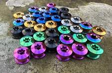 Titanium CNC Chainring Bolts - Superstar Components - Cold Forged Aero Quality