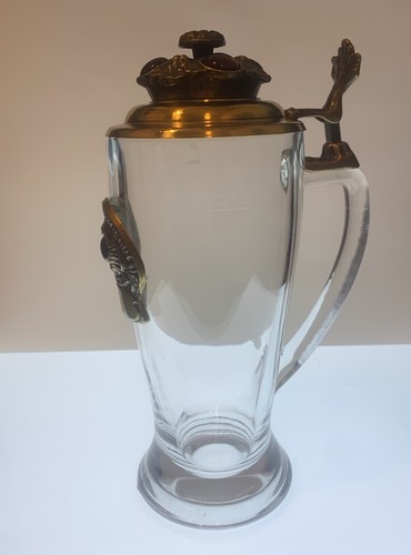 German glass beer stein - beer, with