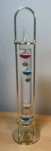 Glass galileo thermometer - galileo,