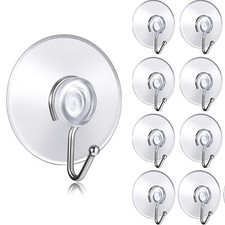 EXTRA LARGE WINDOW SUCTION CUP HOOKS 40mm HEAVY SUCKER HANGER Clear Plastic