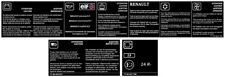 Renault SAFRANE engine compartment sticker
