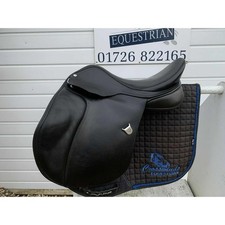 17.5 Bates Wide All Purpose Saddle Black 1XW Gullet V Good Condition