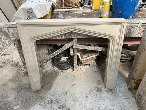 Plaster gothic fire surround - fire,