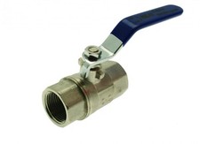 3/8" BSP Lever Ball Valve Blue Handle Female to Female Full Flow