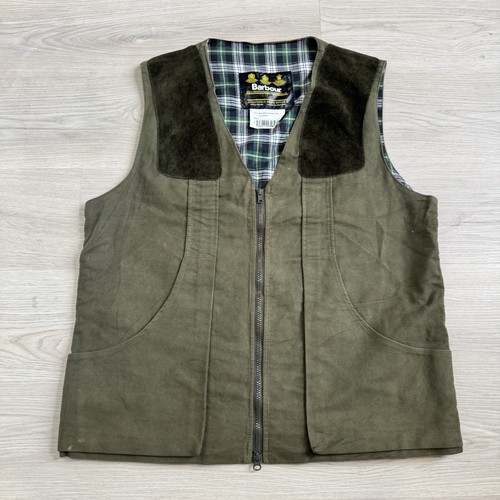 Vtg barbour 90s olive moleskin - barbour,
