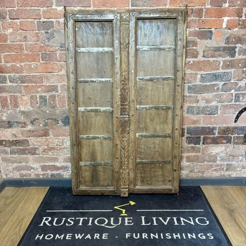 Pair vintage wooden door - pair,