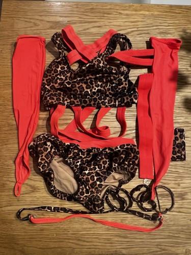 Girls red leopard animal print - girls,