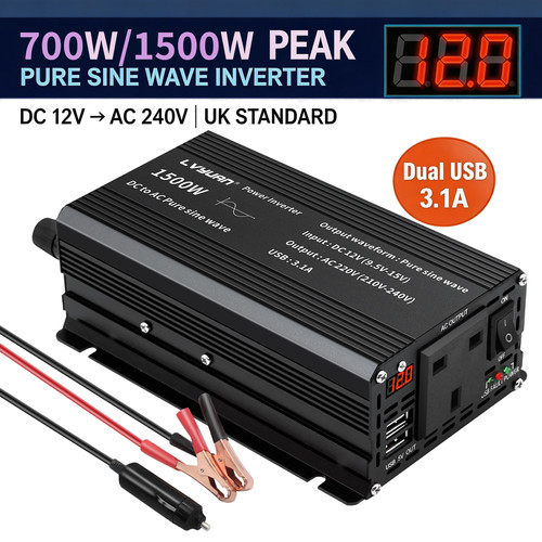 700w 1500w pure sine wave - 700w,