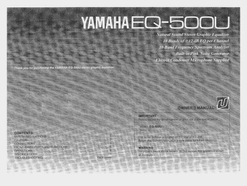 Yamaha 500 stereo graphic - yamaha, eq-500
