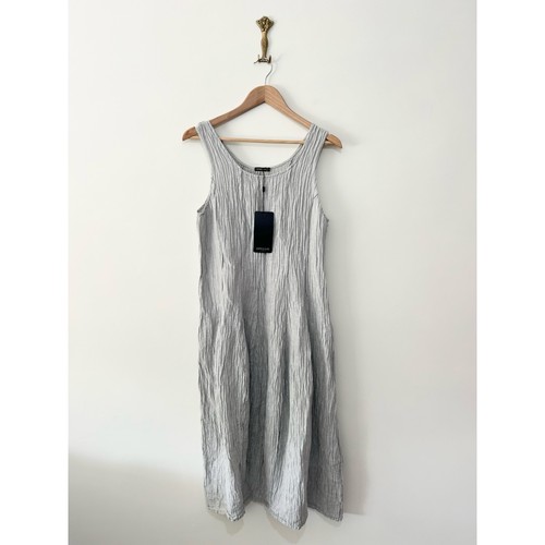 Grizas silk linen crinkle midi - silk,