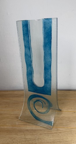 Carneol glass vase clear blue - clear,