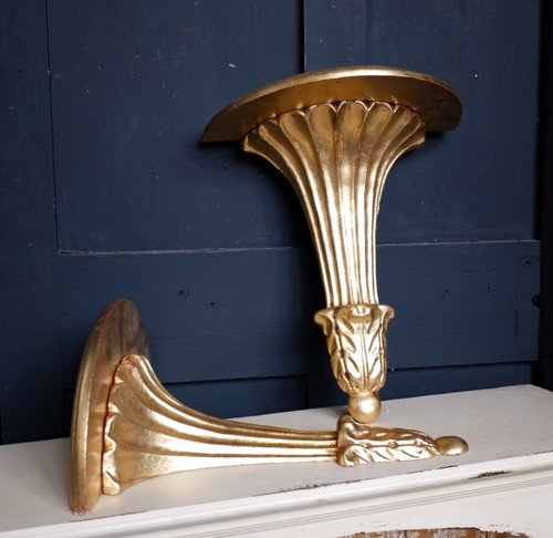 Gold pair vintage - gold, corbels