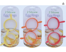 1-4 PCS Nonstick Silicone Handle Round Egg Rings Shaper Pancakes 8.5cm / 3.34"