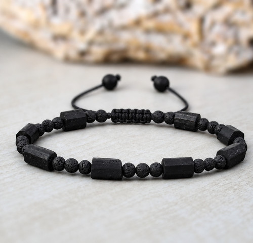 Natural raw black tourmaline - natural,