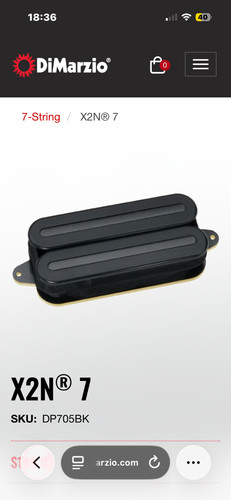Dimarzio x2n bridge - bridge, humbucker