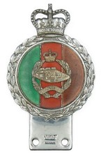 1950's-60's The Royal Tank Regiment Fear Naught Car Badge by J R Gaunt London