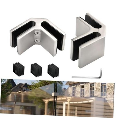 Railing glass clamps pack - glass, 4