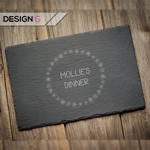 Personalised slate placemat - slate,