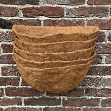 5 x Planter Liner Garden Wall Basket Coir Coco Fibre Coconut (40cm / 16 inch)