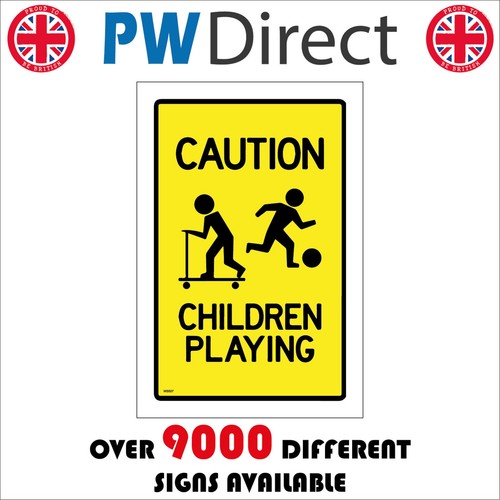 Sign caution children playing - children,